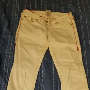 Women true religion white jeans